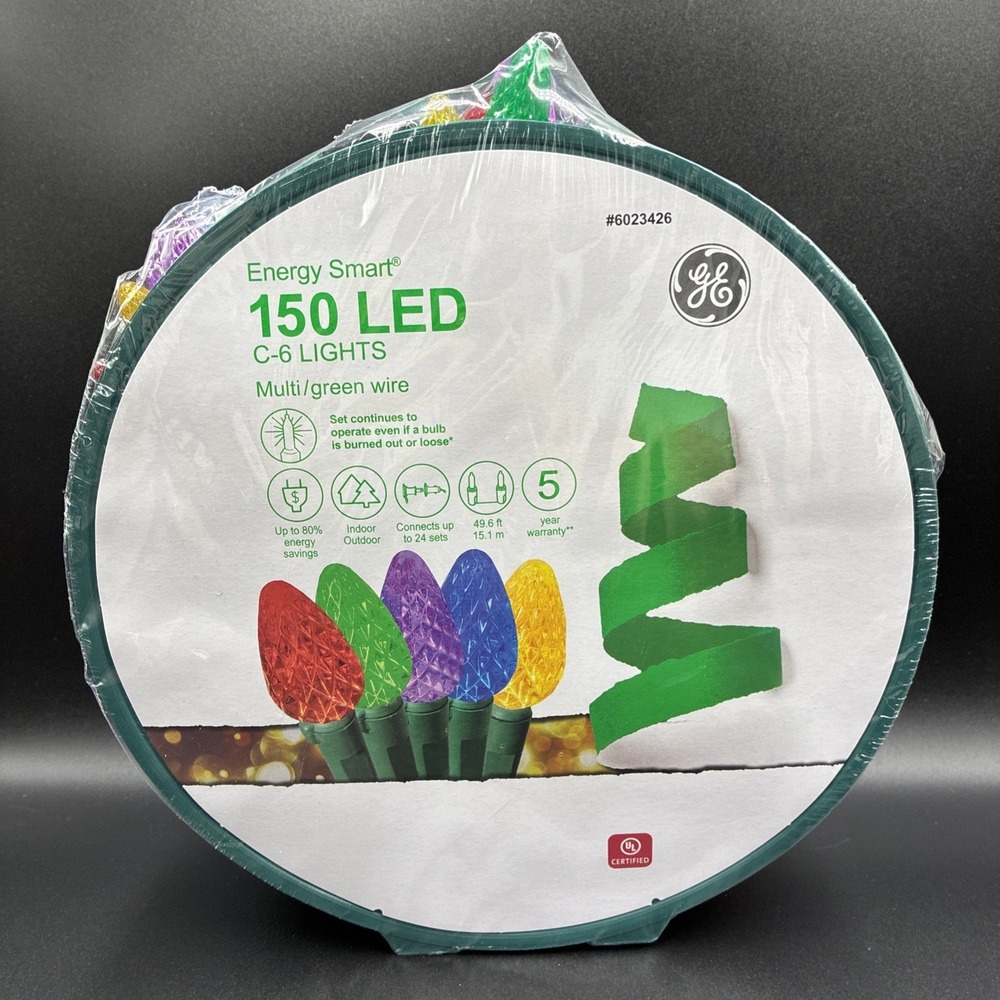 GE Energy Smart 150 Ct C-6 Multicolor MIniature LED Christmas String Lights